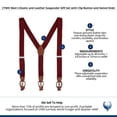 thumbnail image 5 of CTM  Elastic and Leather Suspender Gift Set with Clip Button and Swivel Ends (Men), 5 of 5