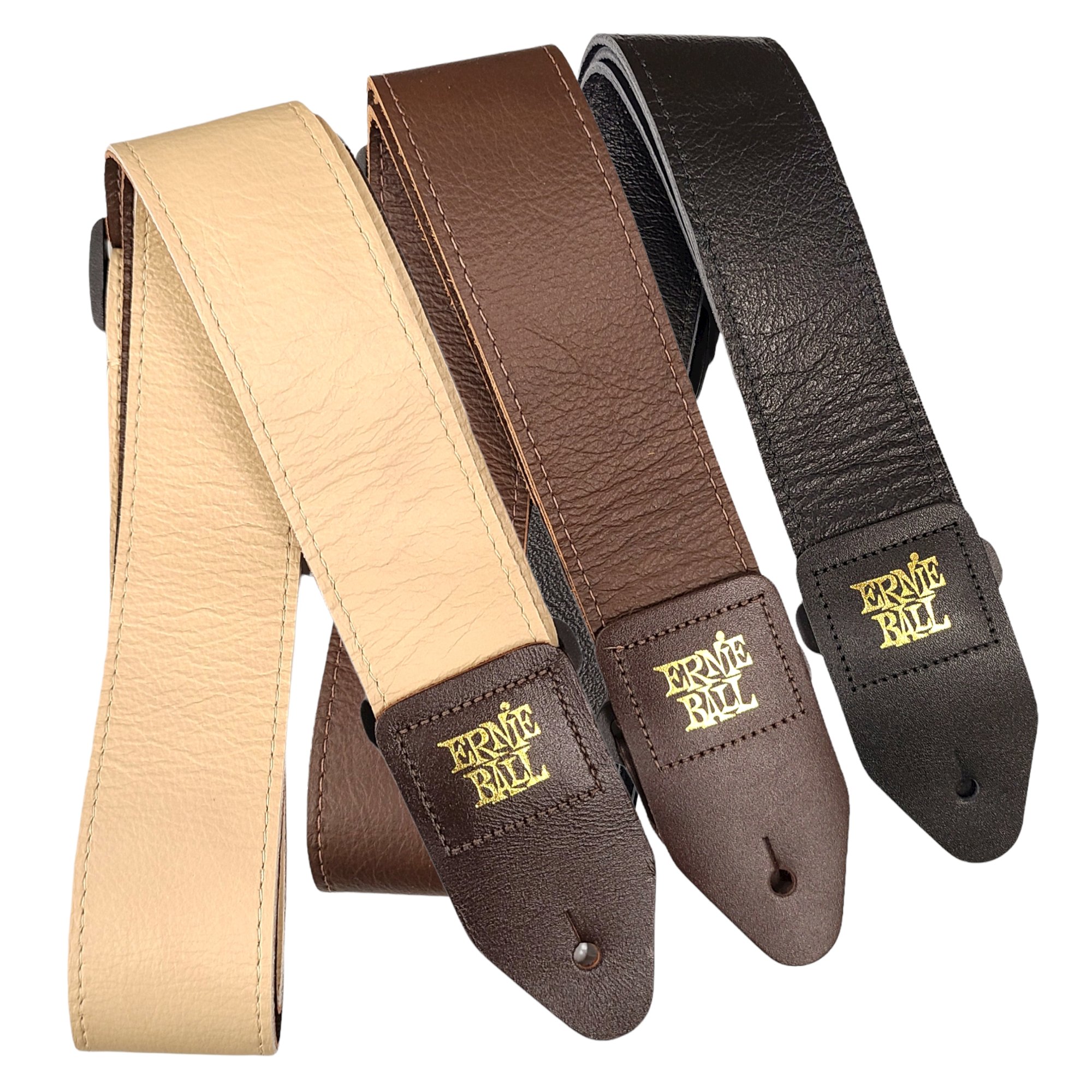 Ernie Ball P04136 Tri-Glide Leather Strap Tan
