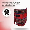 thumbnail image 4 of Claymore Imports Kid's Budget Kilt, Stewart Royal Tartan Kilt for Boys, Girls & Babies, Scottish red Kilt for Kids. (27"-30" W X 17" L 8-9 Years), 4 of 5