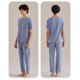 thumbnail image 3 of Conjunto de pijama azul Primavera Verano Ropa de casa para hombre Cuello redondo Pantalones de manga corta Conjunto de pijama fino modal Zhivalor BST3034120-1, 3 of 6