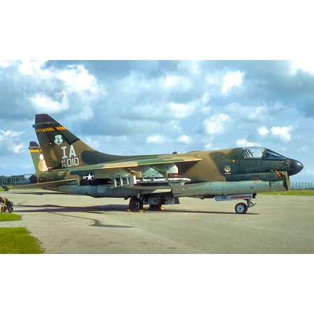 LAMINATED POSTER 124th Tactical Fighter Squadron A-7D 70-1010 Iowa ANG 1972: Delivered to 355th Tactical Fighter Wing Poster Print 24 x