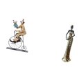 thumbnail image 5 of 2 Pieces Clown Statues Tribal Figurine Sculptures Resin Construction Gifts for Home Office Tabletop Display, 5 of 8