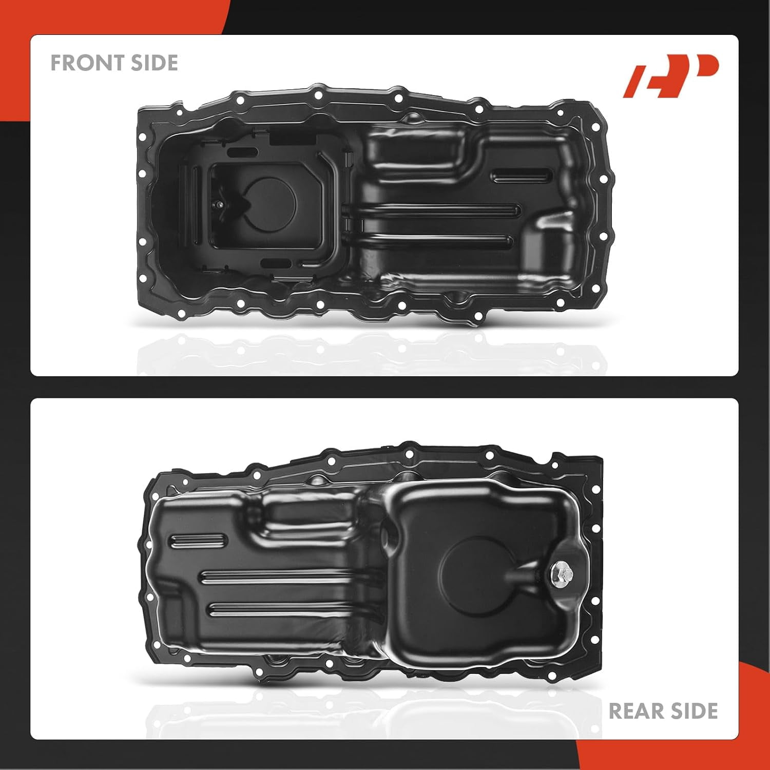 A-Premium Engine Oil Pan with Drain Plug Compatible with Ford F-150 2010-2014 F-250/350 Super Duty 2011-2019 V8 6.2L