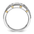thumbnail image 2 of Diamond2Deal 14K Two-tone Gold Men's 3-Stone 1 cttw Diamond Ring Size 10, 2 of 7
