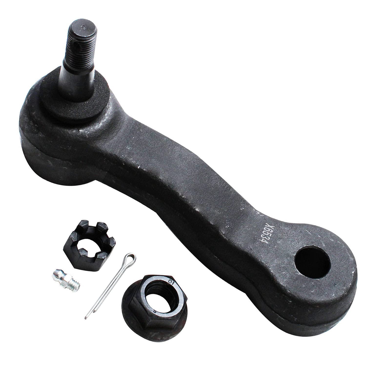 Detroit Axle - Front 12pc Gear Box Kit for 2007-2017 Chevy Express GMC Savana 2500 3500, Power Steering Gear Box Sway Bars Tie Rods Upper Ball Joints Pitman Idler Arms Bracket Replacement
