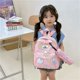 thumbnail image 2 of Mochila Mochila de dibujos animados para estudiantes, mochila grande con cremallera, mochila grande para niños (rosa), 2 of 8