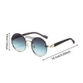 thumbnail image 3 of Men's Retro Round Polarised Sunglasses, Vintage Metal Frame Hop Shades, UV400 Protection Category 3 Polycarbonate Lenses For Driving, Cycling, Fishing, 3 of 7