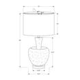 thumbnail image 3 of Lighting - 26"h - Table Lamp - Sea Green Glass - Ivory/Cream Shade, 3 of 3