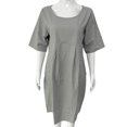 thumbnail image 4 of Vestido Lino Algodón Vestidos casuales de mujer con bolsillo Vestido bohemio de playa Vestidos de gran tamaño (Gris XXXL) Ygjytge para Mujer Gris T XL, 4 of 9