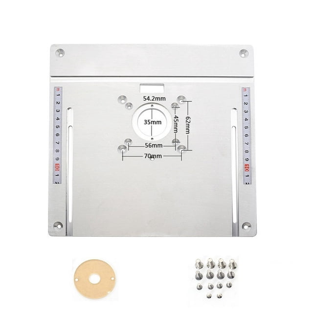 Aluminium Router Table Insert Plate Electric Wood Milling Flip Board with Miter Gauge Guide Set Table Saw Woodworking Workbench ,Easy to Use