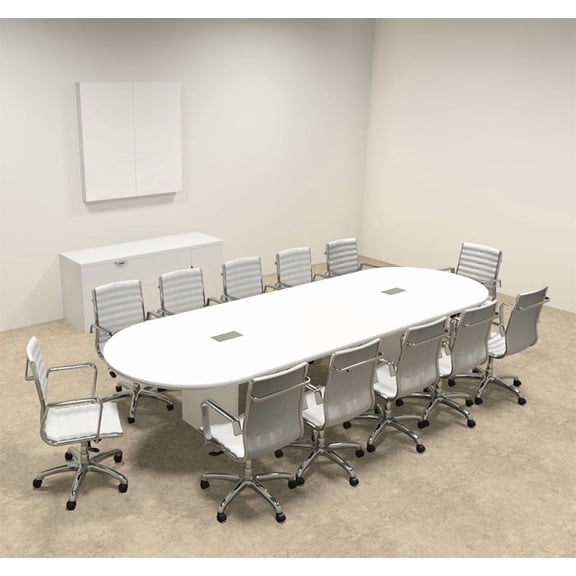 Modern Racetrack 12' Feet Conference Table, #OF-CON-C112