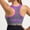 Purple, variant on Women'S Cotton Light Blue Nylon Underwear Sexy Underwear For Women New Plus Size Vest Crop Wire Free Bra Lingerie V Neck Lingerie S 3Xl