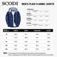 thumbnail image 3 of Scodi Mens Flannel Hoodie Shirts Casual Button Down Plaid Shirt Jackets for Men Long Sleeve Hooded with Pocket, 3 of 6