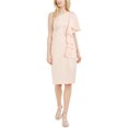 thumbnail image 1 of Vince Camuto Vestido de un hombro con volantes para mujer, rosa, 10, 1 of 1