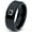 Black Bevel Polish Tungsten, variant on Tungsten Colorado The Centennial State Heart Band Ring 8mm Men Women Comfort Fit Black Beveled Edge Brushed Polished