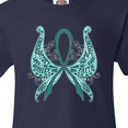 thumbnail image 4 of Inktastic Ovarian Cancer Awareness with Butterfly Ribbon Words Youth T-Shirt, 4 of 5