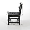 thumbnail image 5 of FFZ Classic Adult 3-Piece HDPE Outdoor Bistro Sets with Round Table and 2 Chairs, Black, 5 of 6