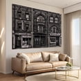 thumbnail image 6 of "Historic Brownstone Trio" Buildings Frameless Reverse Printed Tempered Art Glass Wall Art, 6 of 9