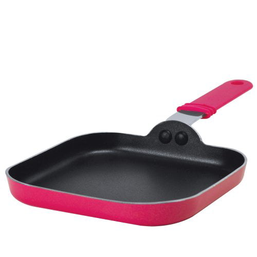 Ecolution Kitchen Extras 6-Inch Square Griddle Mini Pink
