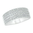 thumbnail image 1 of DGOLD Bague Anniversaire 5 Rangées Diamant Blanc Rond en Or Blanc 10kt (1/2 cttw), 1 of 3