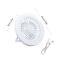 thumbnail image 3 of MMJ Portable Fan, Solar Powered Camping Fan with LED Light, USB Rechargeable, Large Capacity Battery, Hanging Hook for Outdoor Tent, 9.06x9.06x2.76in, 3 of 6