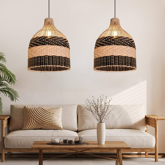 Arturesthome Contemporist Rattan Pendant Light Woven Light Fixture