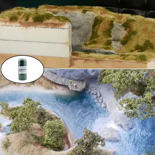 Polvo de Cachemira de hierba perfke para Fabricación de árboles de paisaje Miniatur 75g