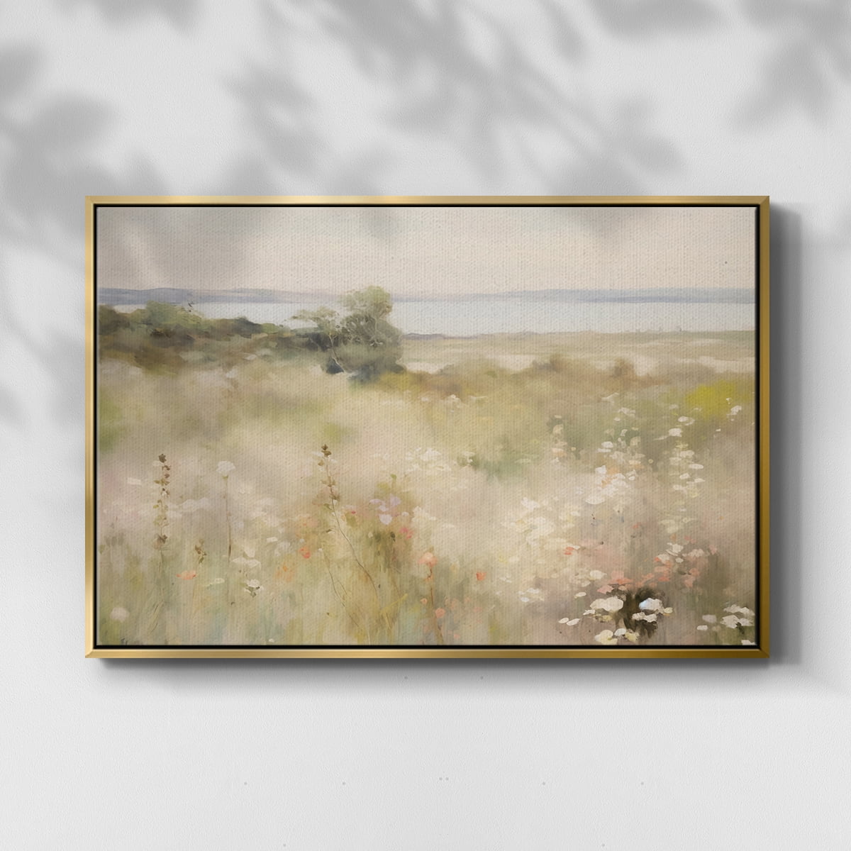 Vintage Landscape-I By Wexford Home Framed in Gold Wood Gallery Wrapped Canvas 17 in. x 25 in.
