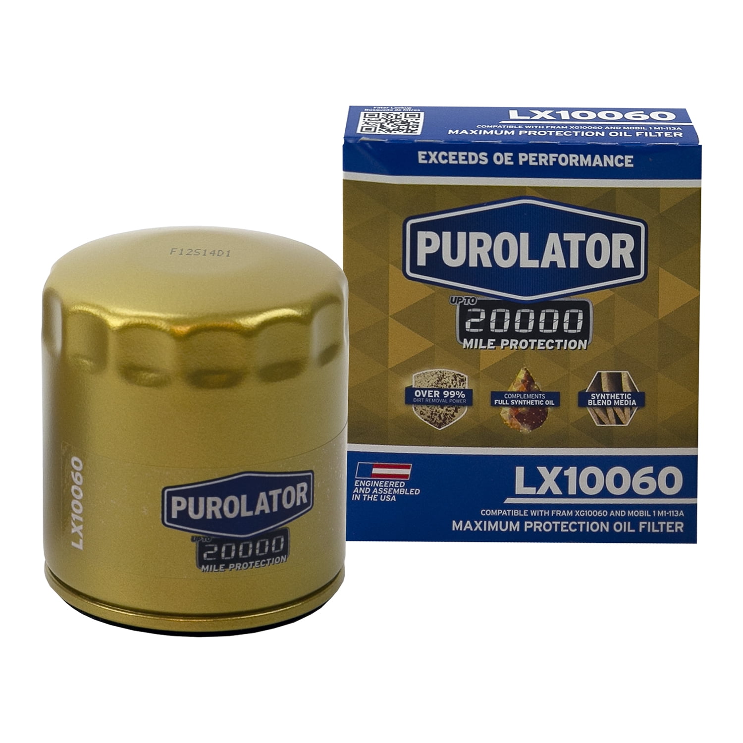 Purolator LX10060 Purolator 20K Oil Filter with 20,000 Mile Protection for Select Jeep, RAM, Volkswagen, and more