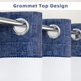 thumbnail image 4 of DriftAway Mia Stripe Room Darkening Grommet Unlined Window Curtains Textured Stripe 2 Panels 84"L x 52"W Indigo Blue Textured Stripe, 4 of 8
