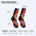 thumbnail image 4 of Four Seasons Universal Socks (2 Pairs) - Trendy Unisex Mixed Color Socks with Cartoon Character Design Black Toe Cuffs Perfect for All Seasons, 4 of 5