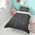 thumbnail image 4 of Black Leopard Print Duvet Cover and Pillowcase Set for Single Bedding, Bedroom Accessories for Kids Teens, 4 of 5
