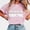 Pink, variant on You Might Be Drunk Short Sleeve Shirt for Women Trendy Y2k Style Casual Summer T Shirts Crewneck Comfy Basic Tee Top