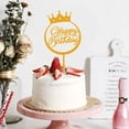 thumbnail image 5 of 18 pcs Gold Happy Birthday Cake Topper, Acrylic Cake Decoration, Birthday Cake Topper for Children or Adults, 6 styles-Style:Style 1;, 5 of 5