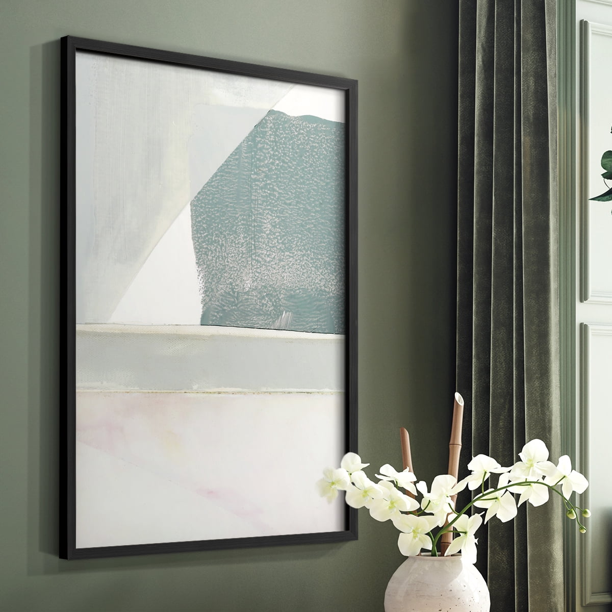 Couturier II Framed Print in Black Solid Wood Framed Print No Nail Hanging