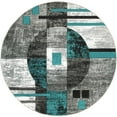 thumbnail image 1 of United Weavers Bristol Epsilon Turquoise Round Rug Round, 1 of 1