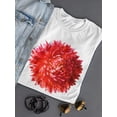 thumbnail image 3 of Beautiful Bright Red Flower T-Shirt Women -Image by Shutterstock, Female Small, 3 of 4