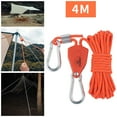 thumbnail image 2 of Almencla Pulley Ratchet Rope Hanger Reflective Wind Rope Tensioner for Camping Hiking 4mm 4mm 4m Orange, 2 of 8