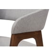 thumbnail image 5 of Set of 2 Baxton Studio Tory Mid-Century Modern Walnut Wood Light Grey Fabric Dining Chair Set, 5 of 7