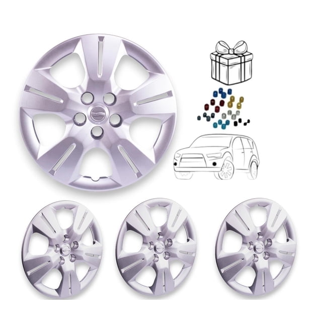 4 Tapas Polvera Rin 16 Trax Tracker Aveo Tipo Original Tapón plateado
