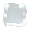thumbnail image 2 of Smarty 10" Clear Square Wave Disposable Plastic Dinner Plates 120ct, 2 of 7