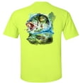 thumbnail image 3 of Fair Game Bucket Mouth Bass T-Shirt Largemouth Bass fishing graphic-Safety Green-XL, 3 of 5