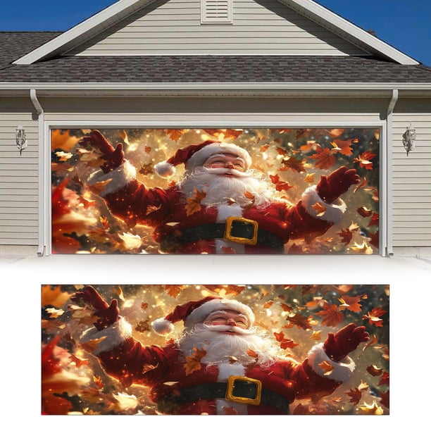 Banderín Navideño Decoraciones Para Puertas De Garaje Decoración Navideña Invierno Gran Cubierta Decorativa Para Puertas Interior Exterior Para Fiestas Navideñas Artículos Para Fiestas