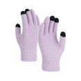 thumbnail image 2 of Warm Knitted Gloves for Women Winter Cycling Office Touch Screen Acrylic Purple Free, 2 of 3