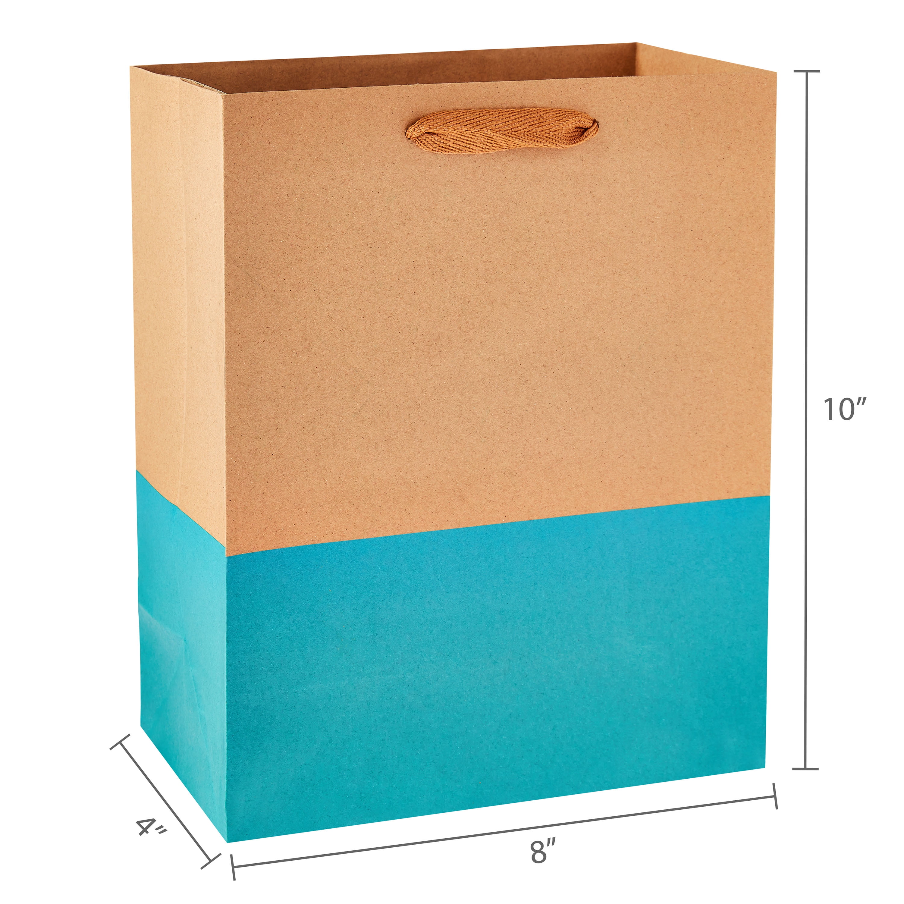 Hello Hobby Large Kraft Color Block Paper Bags, 13 Count, 8 in x 10 in, for Crafting and Gift-Giving