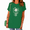 Green, variant on Women's Vintage Distressed Floral Wild Daisy Skull Dark Boho Goth Graphic Short Sleeve T-Shirts Blue Tops