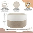 thumbnail image 3 of vbfgybxny Throw Blanket Basket for Living Room  Extra Large Cotton Rope Basket for Storage  Woven Laundry Towel Hamper with Handles  Baby Toy Storage  22&#34; x 22&#34; x 14&#34; Pillow B, 3 of 9