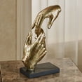 thumbnail image 3 of Loving Hands Table Sculpture Gold 11.5 Inches High, 3 of 6
