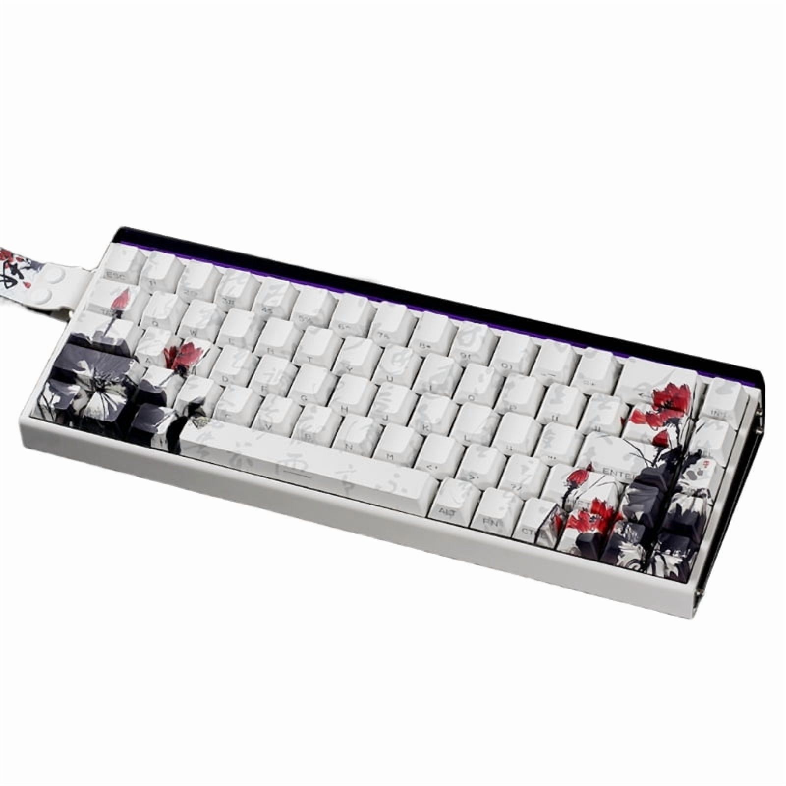 Plum Blossom PBT Keycaps for Cherry M Switches OEM Profile 60/68Key Set Oil Resistant Mechanical Keyboard Accessories