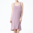 thumbnail image 3 of Previn Women's CottonPlus Size Nightgown Solid Soft Summer Sleeveless Flowy Knee Length Strappy Backless Tank Sleepwear Midi Pajama Dress Comfy Purple X-Large, 3 of 4